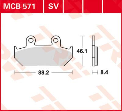 Bremseklosser sinter, foran til Honda — TRW MCB571SV