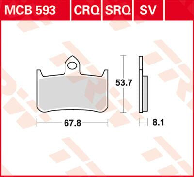 Bremseklosser sinter, foran til Honda — TRW MCB593SV