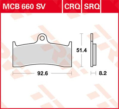 Bremseklosser sinter, foran — TRW MCB660SV