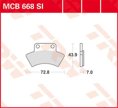 Bremseklosser sinter, bak — TRW MCB668SI