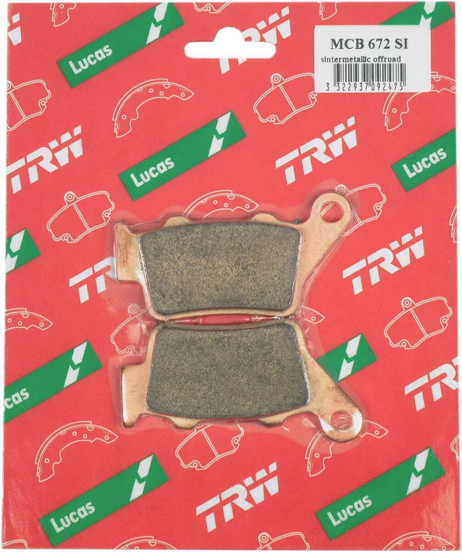 Bremseklosser sinter, bak — TRW MCB672SI