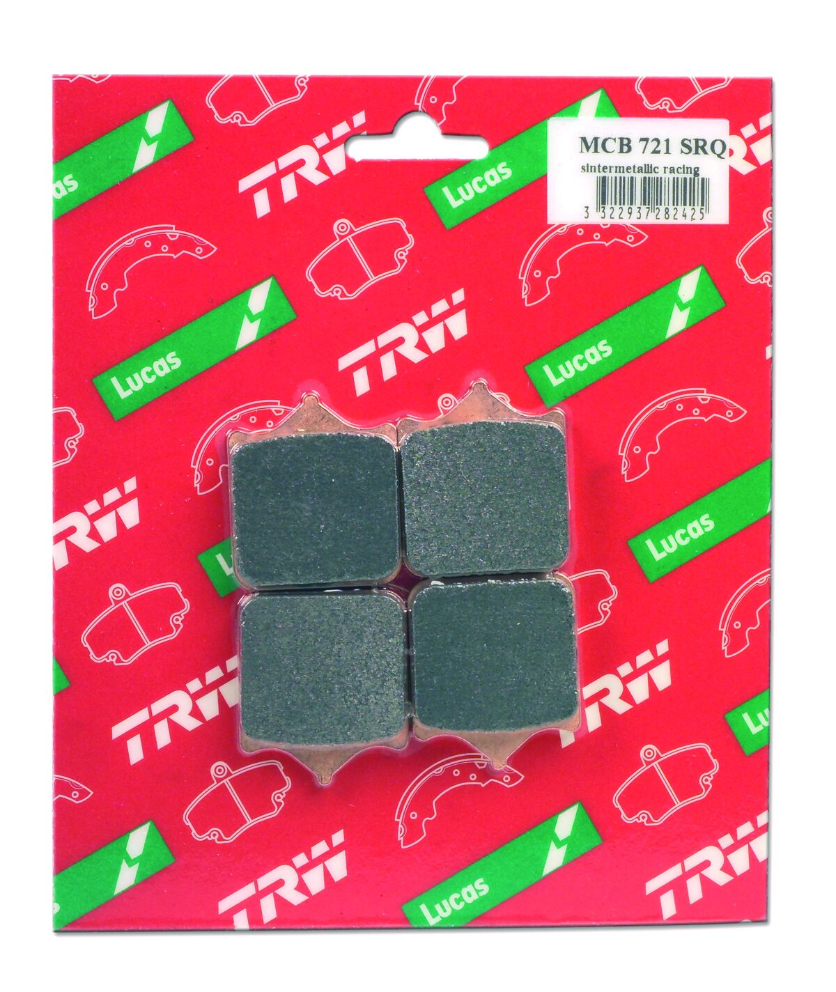 Bremseklosser sinter, foran — TRW MCB721SV