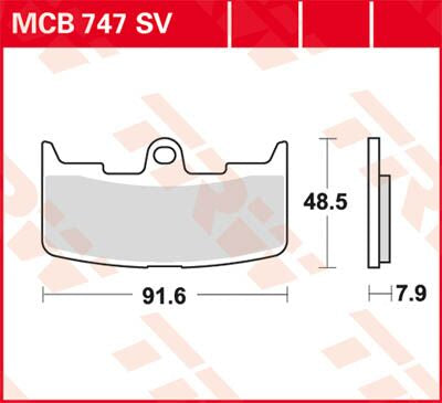 Bremseklosser sinter, foran til Buell — TRW MCB747SV