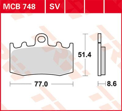 Bremseklosser sinter, foran til BMW — TRW MCB748SV