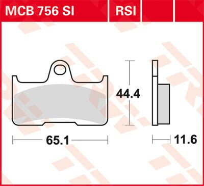 Bremseklosser sinter, bak — TRW MCB756SI