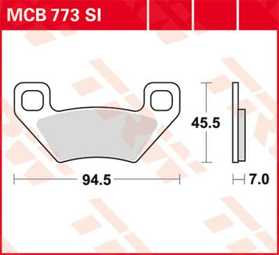Bremseklosser sinter, foran og bak — TRW MCB773SI