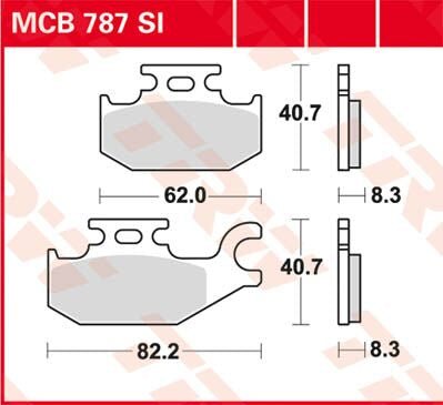 Bremseklosser sinter, foran til Suzuki — TRW MCB787SI