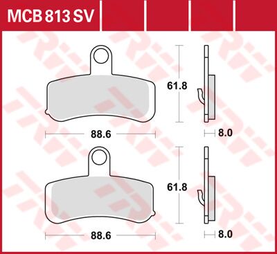Bremseklosser sinter, foran til Harley-Davidson — TRW MCB813SV