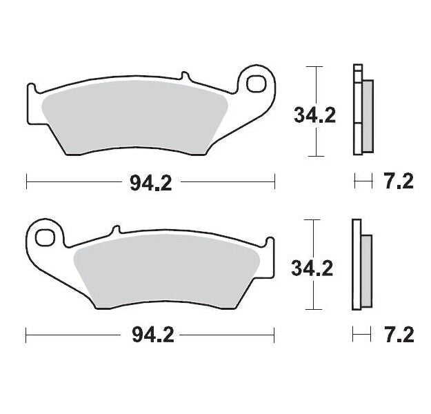 Bremseklosser sinter, foran — Moto-Master 93412