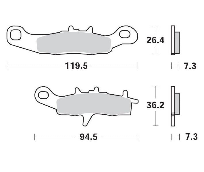 Bremseklosser sinter, foran — Moto-Master 93911