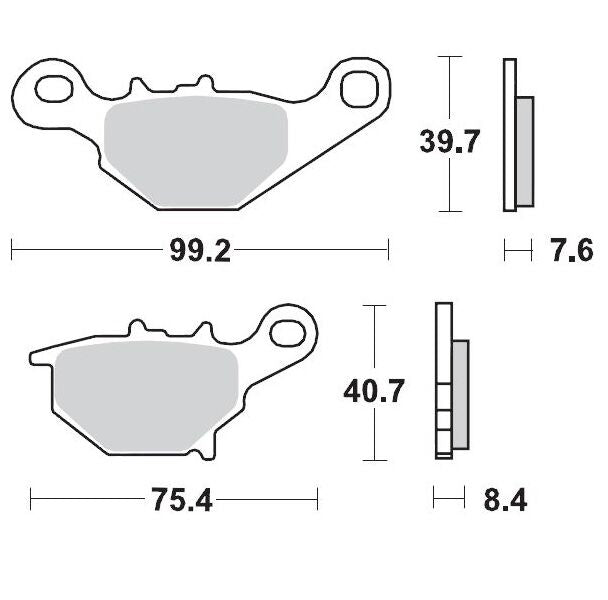 Bremseklosser sinter, bak til Suzuki RM 85 — Moto-Master 94811