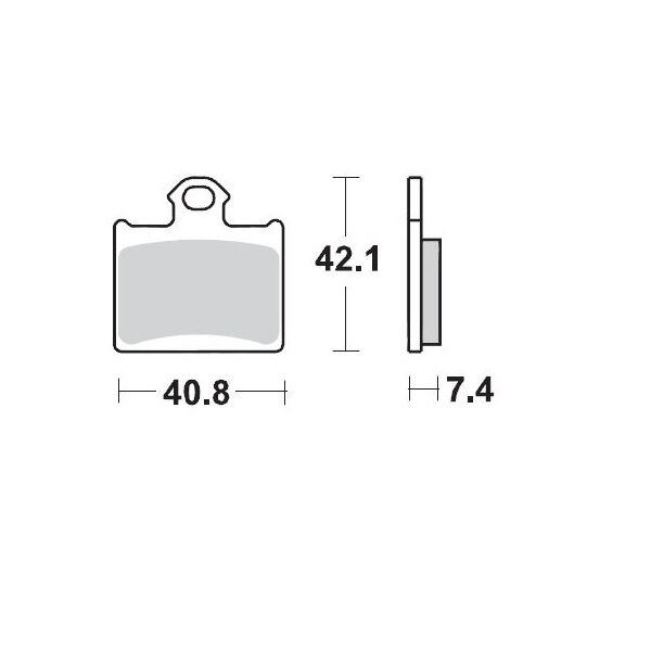 Bremseklosser sinter, bak — Moto-Master 96712