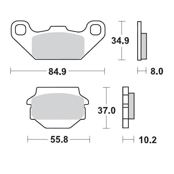 Bremseklosser sinter, foran — Moto-Master 091311