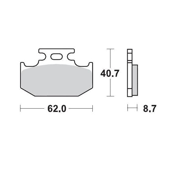 Bremseklosser sinter, bak — Moto-Master 92211