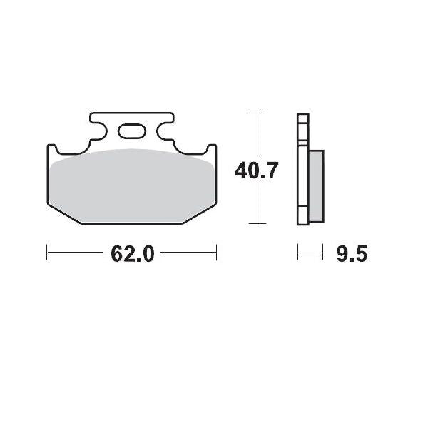 Bremseklosser sinter, bak — Moto-Master 92811