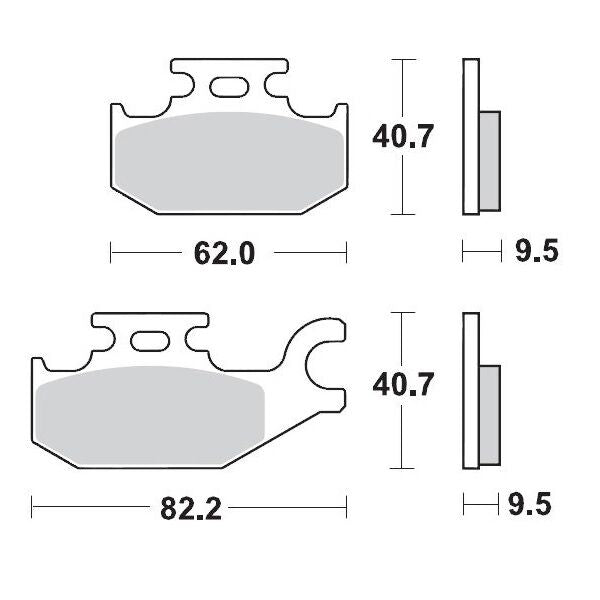 Bremseklosser sinter, foran — Moto-Master 94211