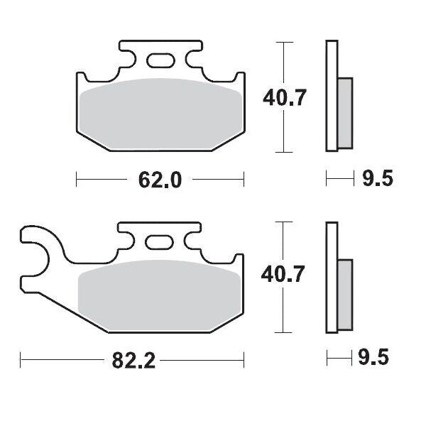Bremseklosser sinter, foran — Moto-Master 95011