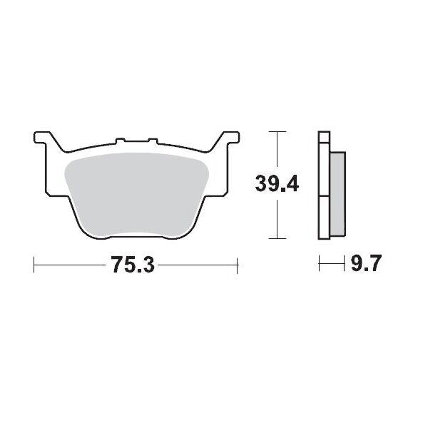 Bremseklosser sinter, bak til Honda — Moto-Master 95111
