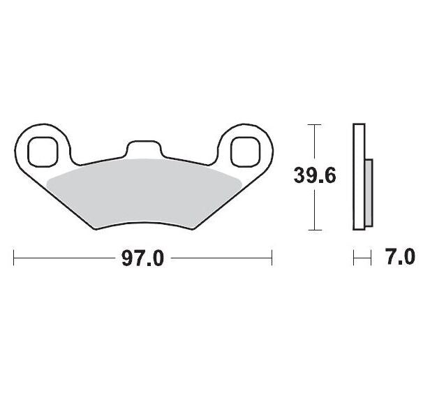 Bremseklosser sinter, foran til Polaris — Moto-Master 97511