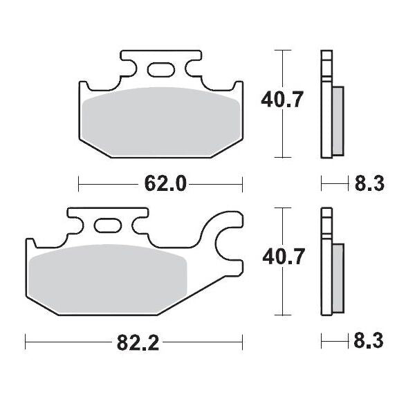 Bremseklosser sinter, foran til Suzuki — Moto-Master 95711