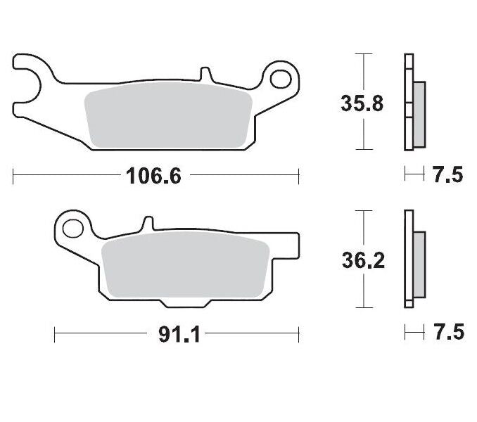Bremseklosser sinter, foran til Yamaha — Moto-Master 95911