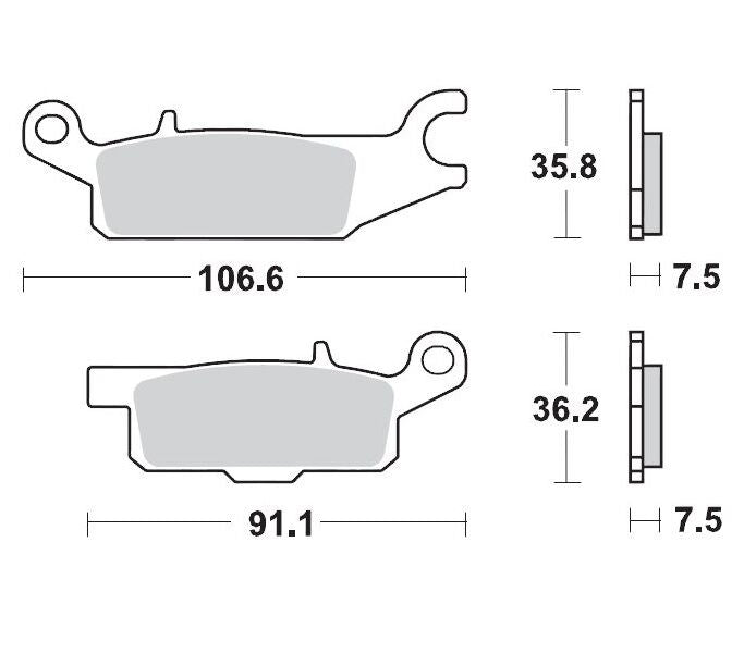 Bremseklosser sinter, foran til Yamaha — Moto-Master 96011