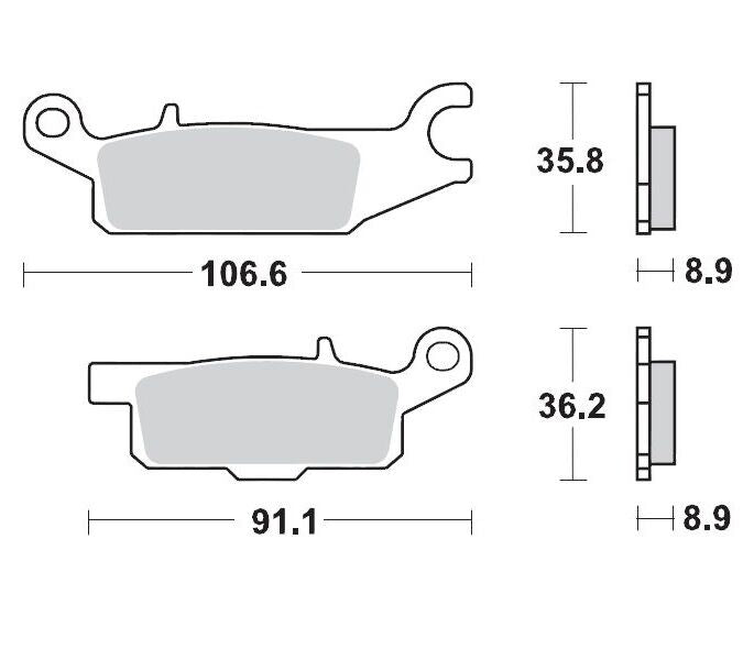 Bremseklosser sinter, bak til Yamaha — Moto-Master 96211