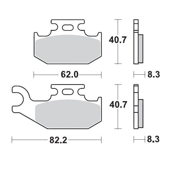 Bremseklosser sinter, foran til Suzuki — Moto-Master 96311