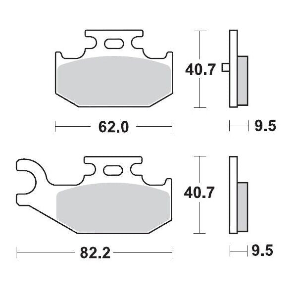 Bremseklosser sinter, bak til Yamaha — Moto-Master 96411