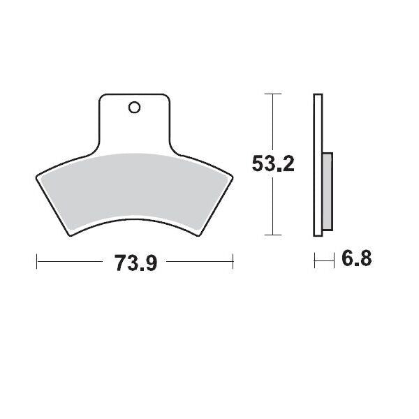 Bremseklosser sinter, bak til Polaris — Moto-Master 96911