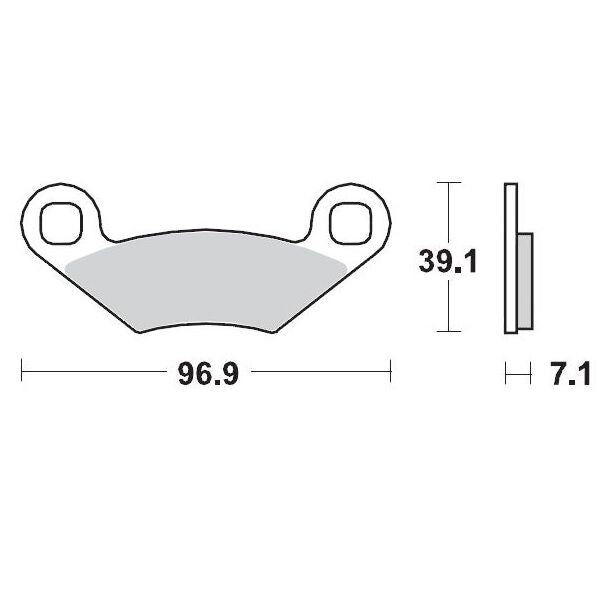 Bremseklosser sinter, foran til Polaris — Moto-Master 97011