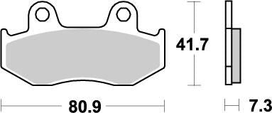 Bremseklosser sinter, foran til Honda — Moto-Master 90421