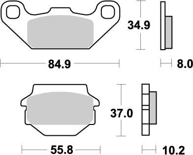 Bremseklosser sinter, foran — Moto-Master 91321