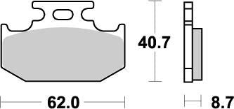 Bremseklosser sinter, bak — Moto-Master 92221