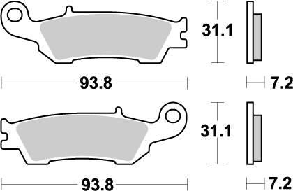 Bremseklosser sinter, foran — Moto-Master 94921