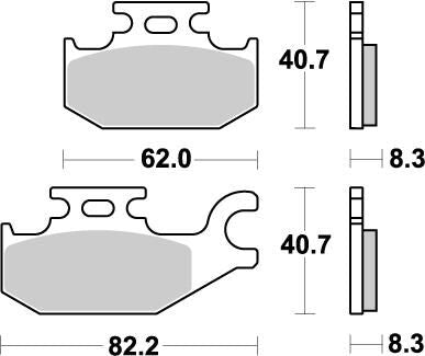 Bremseklosser sinter, foran til Suzuki — Moto-Master 95721