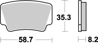 Bremseklosser sinter, bak til KTM SX 505 ATV — Moto-Master 96621