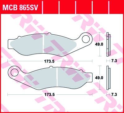 Bremseklosser sinter, foran til Harley-Davidson — TRW MCB865SV