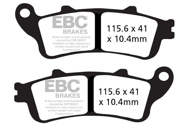 Bremseklosser sinter, bak til Honda — EBC 17211974