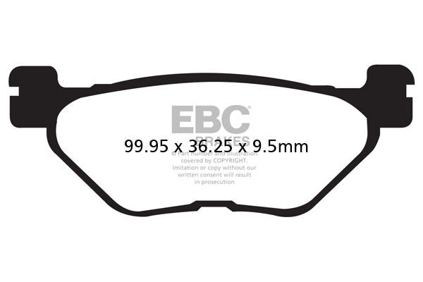 Bremseklosser sinter, bak til Yamaha — EBC 17211977