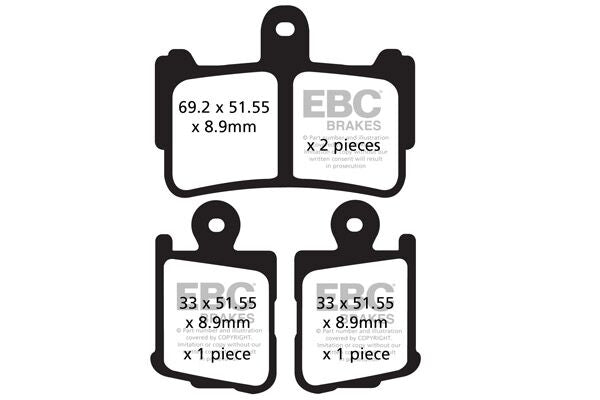 Bremseklosser sinter, foran til Honda VFR 1200 F — EBC 17211984