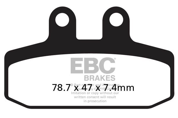 Bremseklosser sinter, foran — EBC 17212082