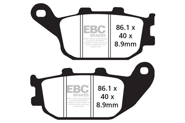 Bremseklosser sinter, bak til Honda — EBC 17212096