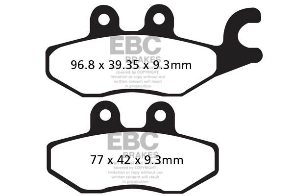 Bremseklosser sinter, foran — EBC 17212098