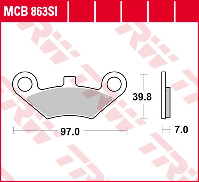 Bremseklosser sinter, foran — TRW MCB863SI