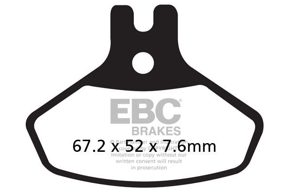 Bremseklosser sinter, foran til Can Am (Brp) COMMANDER E 4X4 — EBC 17212237