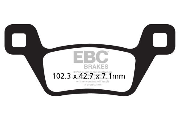 Bremseklosser sinter, bak til Kymco — EBC 17212241