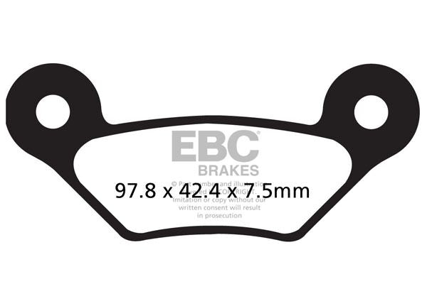 Bremseklosser sinter, foran og bak til John Deere — EBC 17212243