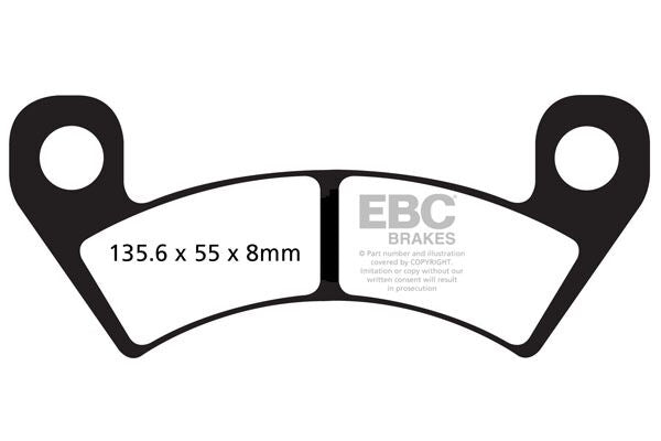 Bremseklosser sinter, foran — EBC 17212244