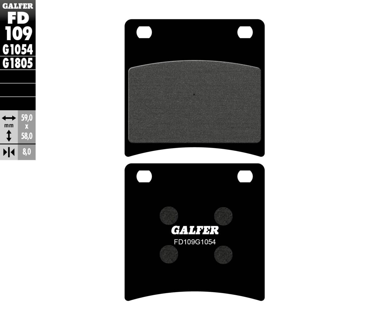Bremseklosser organiske, foran til Suzuki — Galfer FD109G1054